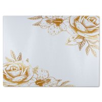 Benjamin Tate Design Gold Rose Glass Chopping Board in Natural