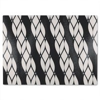 Benjamin Tate Design Geometric Rope Pattern Glass Chopping Board in Natural