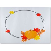 Benjamin Tate Design Pumpkin Glass Chopping Board in Natural