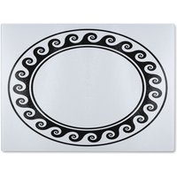 Benjamin Tate Design Decorative Egyptian Glass Chopping Board in Natural