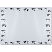Benjamin Tate Design Eye Of Horus Glass Chopping Board in Natural