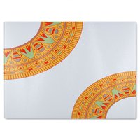 Benjamin Tate Design Egyptian Hieroglyphs Glass Chopping Board in Natural