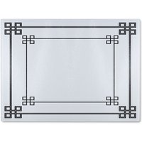 Benjamin Tate Design Roman Style Ornamental Frame Glass Chopping Board in Natural