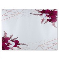 Benjamin Tate Design Geometrics & Flowers Glass Chopping Board in Natural