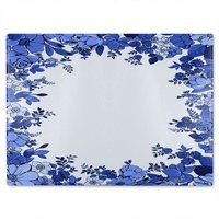 Benjamin Tate Design Winter Floral Frame Glass Chopping Board in Natural