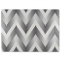 Benjamin Tate Design Geometric Zig Zag Glass Chopping Board in Natural