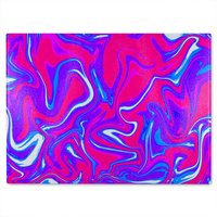 Benjamin Tate Design Pink & Blue Marble Glass Chopping Board in Natural