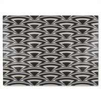 Benjamin Tate Design Geometric Arches Glass Chopping Board in Natural