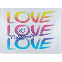 Benjamin Tate Design Love California Glass Chopping Board in Natural
