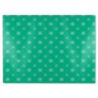 Benjamin Tate Design Nautical Elements On Green Glass Chopping Board in Natural