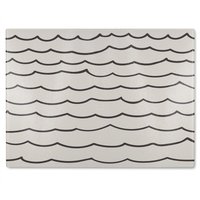 Benjamin Tate Design Wave Lines Glass Chopping Board in Natural