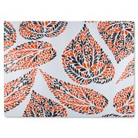 Benjamin Tate Design Leaf Droplets Glass Chopping Board in Natural