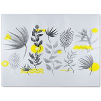 Benjamin Tate Design Selection Of Leaves Glass Chopping Board in Natural