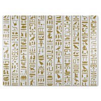 Benjamin Tate Design Acient Egyptian Heiroglyphs Glass Chopping Board in Natural