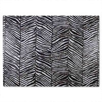 Benjamin Tate Design Zebra Grunge Print Glass Chopping Board in Natural