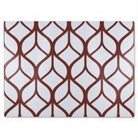 Benjamin Tate Design Tiled Geometrics Glass Chopping Board in Natural