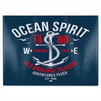 Benjamin Tate Design Ocean Spirit Glass Chopping Board in Natural