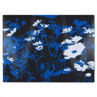 Benjamin Tate Design Field Of Flowers Glass Chopping Board in Natural