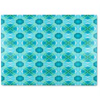 Benjamin Tate Design Green Cool Boho Chic Summer Glass Chopping Board in Natural