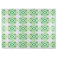 Benjamin Tate Design Green Extraordinary Boho Chic Summer Design Glass Chopping Board in Natural