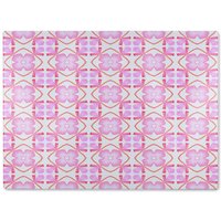 Benjamin Tate Design Orange Sublime Boho Chic Summer Design Glass Chopping Board in Natural