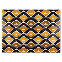 Benjamin Tate Design Repeated Triangles Glass Chopping Board in Natural