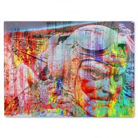 Benjamin Tate Design Battle Of Britain Head Glass Chopping Board in Natural