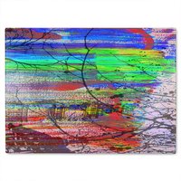 Benjamin Tate Design Big Ben & Trees Painted Glass Chopping Board in Natural