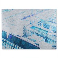Benjamin Tate Design Chimney Tops Glass Chopping Board in Natural