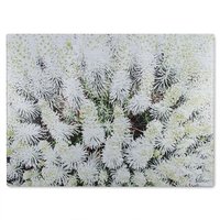 Benjamin Tate Design Beautifully White Glass Chopping Board in Natural