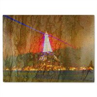 Benjamin Tate Design Tower Lights Glass Chopping Board in Natural