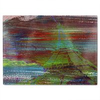 Benjamin Tate Design Eiffel Tower Glass Chopping Board in Natural