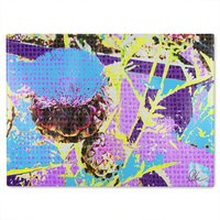 Benjamin Tate Design Afro Plants Glass Chopping Board in Natural