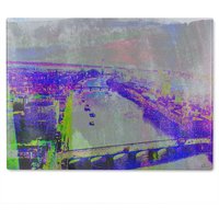 Benjamin Tate Design London Eye View Glass Chopping Board in Natural