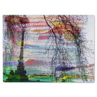 Benjamin Tate Design London Street Light Glass Chopping Board in Natural