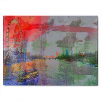 Benjamin Tate Design London Thames Glass Chopping Board in Natural