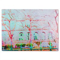 Benjamin Tate Design Red Tree In London Glass Chopping Board in Natural