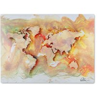 Benjamin Tate Design Square World Glass Chopping Board in Natural