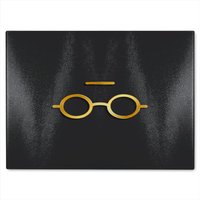 Benjamin Tate Design Unread Gold Glass Chopping Board in Natural