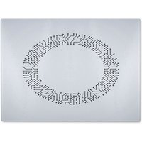 Benjamin Tate Design Abstract Technology Glass Chopping Board in Natural