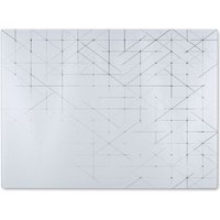 Benjamin Tate Design Geometric Simple Minimalistic Glass Chopping Board in Natural