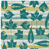 Benjamin Tate Design Autumn Pattern With Leaves On Geometric Splash Back in Natural