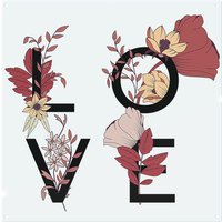 Benjamin Tate Design Love Typography Splash Back in Natural
