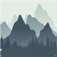 Benjamin Tate Design Mountain landscape illustration Designer Splash Back in Natural