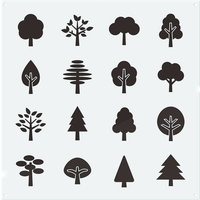 Benjamin Tate Design Tree Silhouette Illustrations Designer Splash Back in Natural