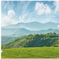 Benjamin Tate Design panorama of beautiful countryside of romania Designer Splash Back in Natural