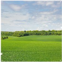 Benjamin Tate Design Summer landscape in the distance Designer Splash Back in Natural
