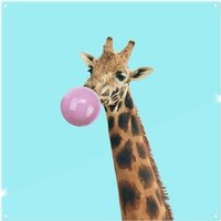 Benjamin Tate Design Bubble gum on color background Designer Splash Back in Natural
