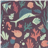 Benjamin Tate Design Sealife Designer Splash Back in Natural