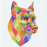 Benjamin Tate Design Amazing Illustration Dog Pop Art Designer Splash Back in Natural